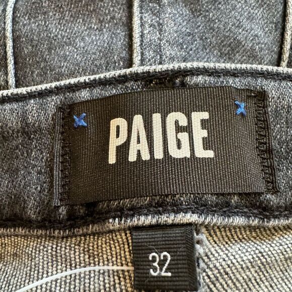 NWT PAIGE Denim Cindy High Rise Straight Ankle in Ash Black - Picture 9 of 10
